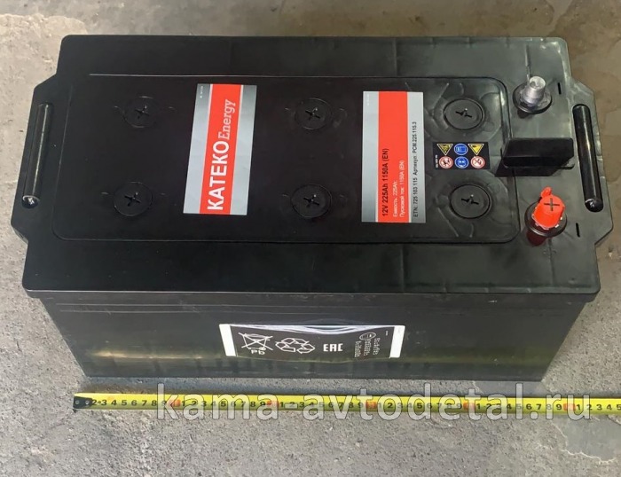 АКБ 6СТ - 225 А/ч "Катеко Energy" 518х276х242 (левая/полярность "+" расположен слева) Чехия 