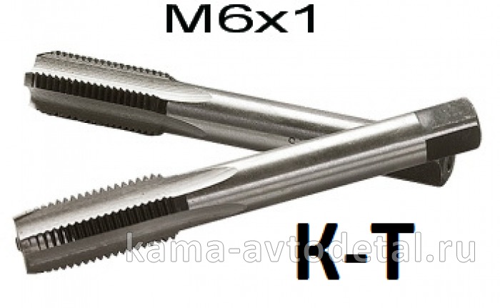 метчик ручной М6 х 1,0 мм.// СИБРТЕХ (комплект 2 шт.) 27073 27073