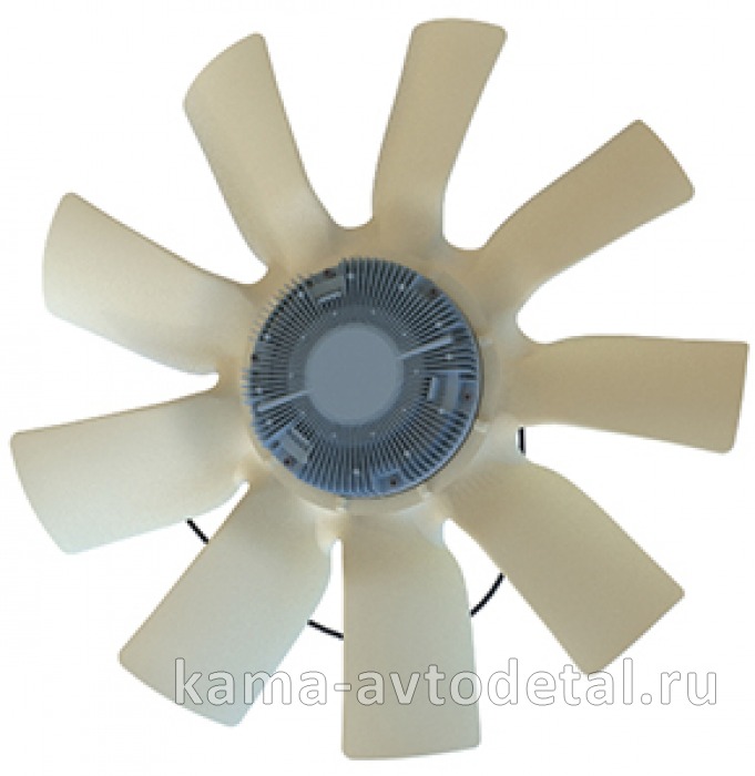крыльчатка вентилятора Д715 "21-700"-ВСБОРЕ С МУФТОЙ С ПРОВОДОМ,"Технотрон", без обечайки(КамАЗ-Е5) 21-700