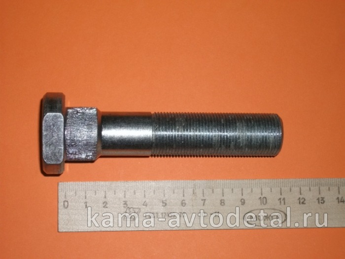 шпилька колеса М22х105 БЕЛАЯ с шлицами ПОДДЕЛКА (ЕВРО-6520) гайка ненакруч. (п33) 