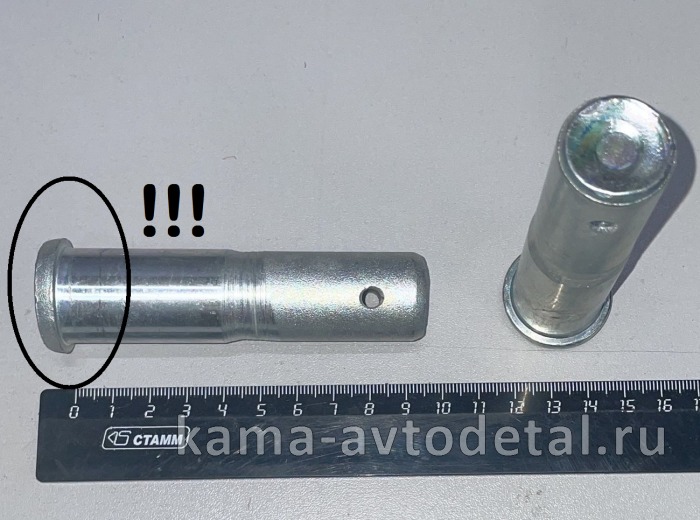 палец кронштейна (подвески) гидроцилидра (Д24/25х100) 6520-5003115 (ШЛЯПка)* 6520-5003115