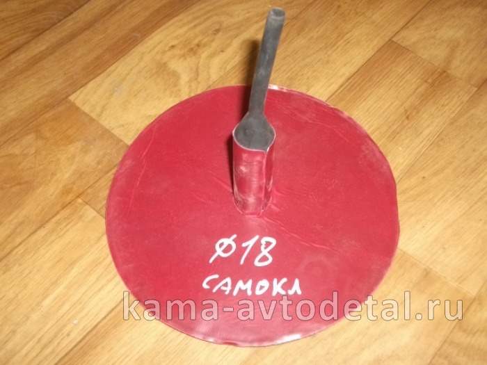 заплатка шины Д 18 самоклеющ. зеленый/красный (резиновый грибок большой) 