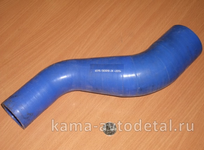 патрубок радиатора 010 -28 - 65115 СИЛИКОН (Д60х42 кривой"Z", верх.) 65115-1303010-28 (РТИ) 