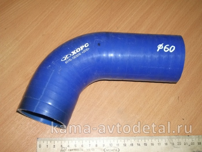 патрубок радиатора 010 - 65115 СИЛИКОН (угловой Д60, верхний) 65115-1303010 (РТИ) 