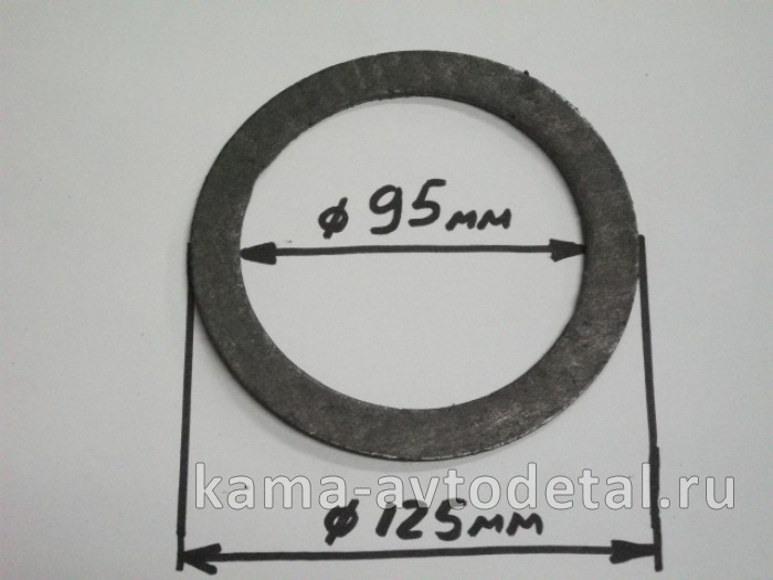 прокладка глушителя круглая 95х125 (металлоасбест) глушитель/метарукав 5320-1203020 5320-1203020