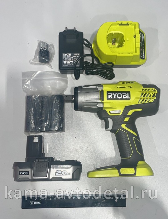 ключ гайковерт аккумуляторный Ryobi ONE+ R18IW3-120S (3 головки в к-т) 5133003574