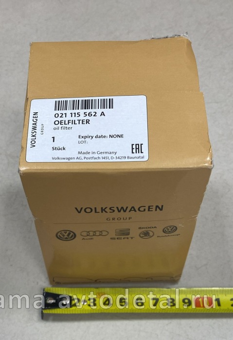 VAG элемент масляного фильтра 021115562A 021115562A