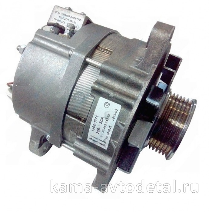 генератор 1352.3771 (6руч.шкив, малый) 28V-50А "Прамо" 1352.3771