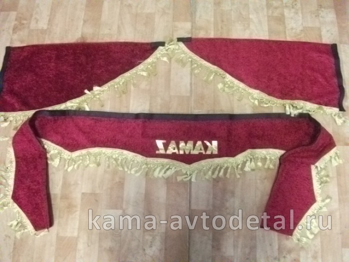 шторы К-Т из 2-х: "КамА"-Наклейка! Цвет любой, 2-х сторонние (Лобового+Бокового стекла (Бондо)) 20012