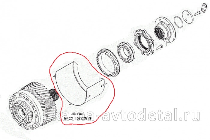 РК 6522 лоток в сб. 6522-1802200* 6522-1802200