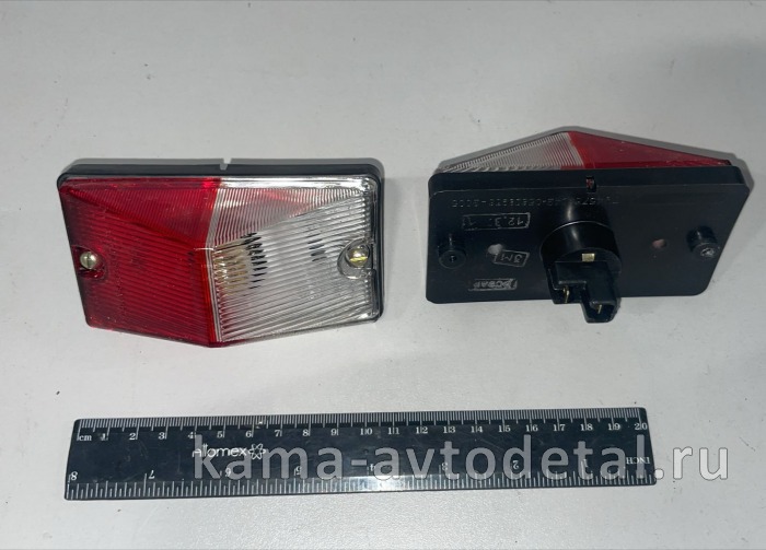 фонарь габарит "треугол." 12.3731 белый/красный стояночный 12.3731