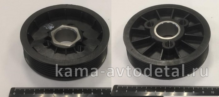 шкив водяного насоса ЕВРО-3 "ПЛАСТИК" (6-ти руч. d-100мм) 740.63-1307216 740.63-1307216П шкив водяного насоса ЕВРО-3 "ПЛАСТИК" (6-ти руч. d-100мм) 740.63-1307216 740.63-1307216П