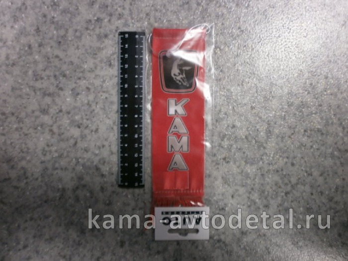 вымпел "КАМА+девушка" (5,5х20 см) красный, бахрома 