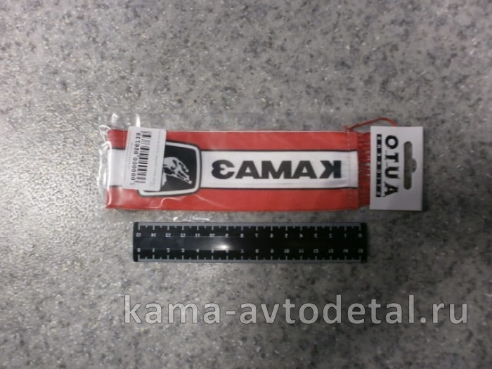 вымпел "КАМА" (5,5х20 см) красный, бахрома 