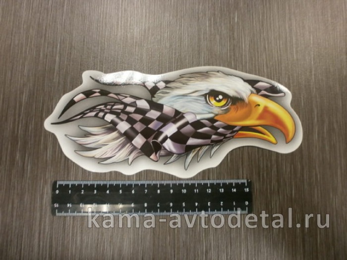 наклейка "ОРЕЛ RACING" (9х21 см) полноцветная 