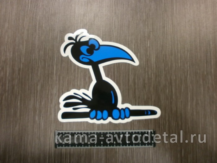 наклейка "ВОРОНА" (15х16 см) цветная 