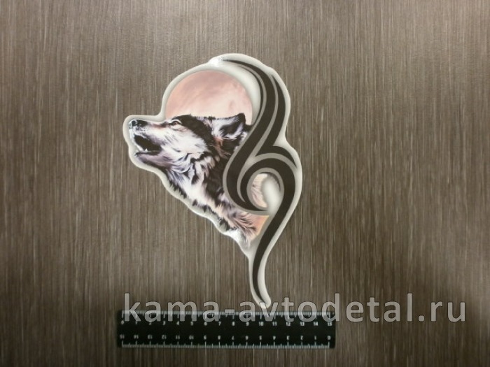 наклейка "ВОЛК-TATOO" (17.5х12 см) полноцветная 