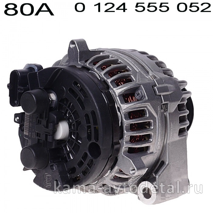 генератор БОШ (28V-80A) Import 0 124 555 052 Y124 R10 015 / 45104370101390 (КамАЗ Е4) 45104370101390
