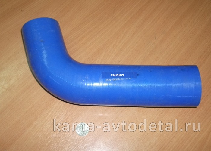 патрубок радиатора 010-6520 СИЛИКОН "СИЛКО и др." верхний (угловой, Д60) 6520-1303010-01 (РТИ) 