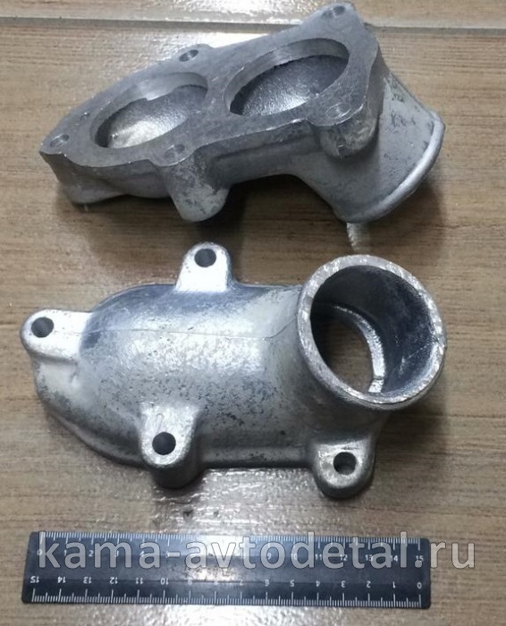 патрубок водяной коробки ст. обр. 740.1303130 (алюмин.) 740.1303130