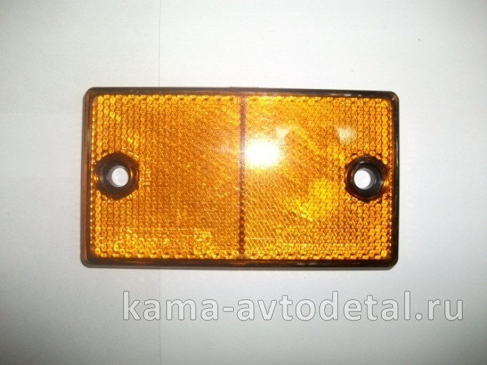 катафот ЕВРО желтый прямоуг большой с отверст. 3212.3731 3212.3731