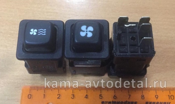 клавиша ЕВРО печки (кнопка) 3842.3710-02.13 (4 конт.) 3842.3710-02.13