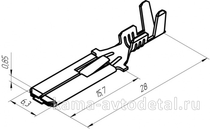клеммы эл. проводки "ПАПА" 4573738004 (103612/506) 6,3 (контакт штыревой AX-384/2 ) 103612