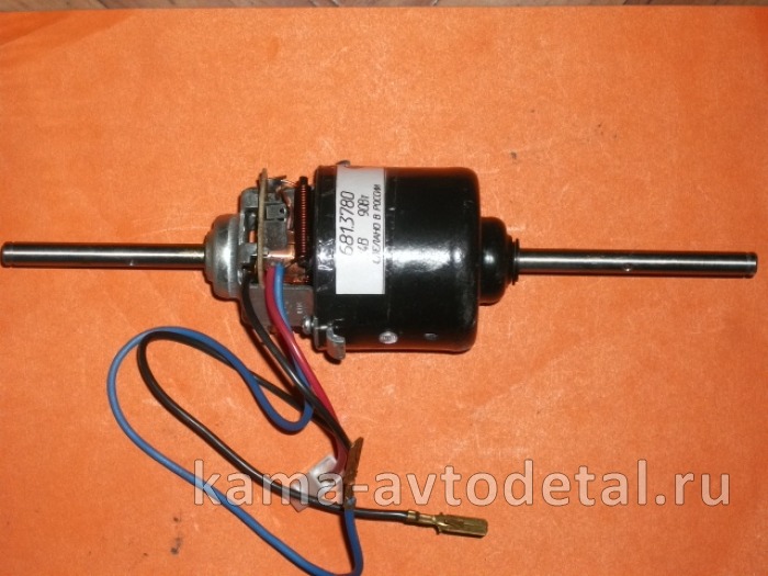 мотор отопителя 24В,90Вт (с двумя длинн. валами) 681.3780 (маз) КЗАЭ 681.3780К