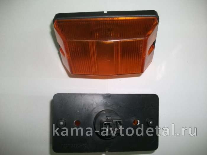 повторитель поворота ЕВРО 53205-3726010 прямоуголный Желтый (гробик)14.3726010 14.3726010