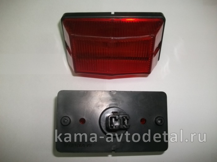 повторитель поворота ЕВРО 53205-3726010 прямоуголный Красный (гробик)15.37/39.3731 