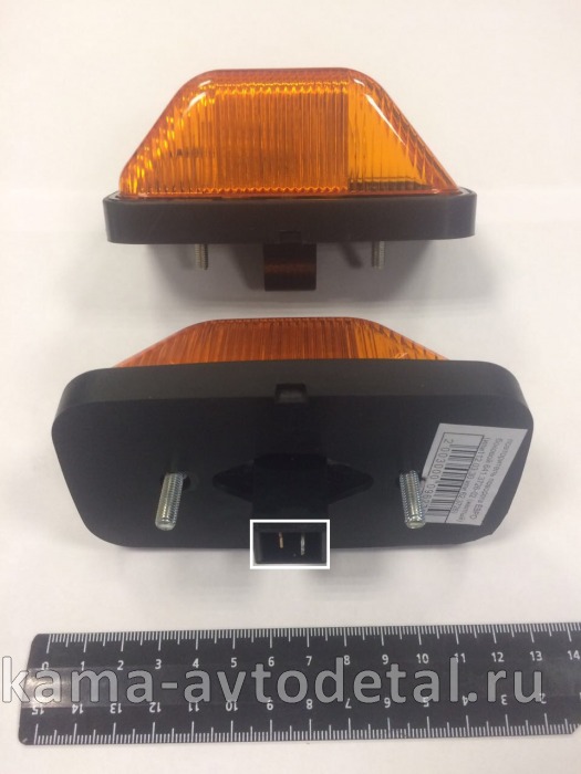 повторитель поворота ЕВРО боковой 641.3726-01 (желты,КВАДратный разъем) (112.03.30/62.3726) 641.3726-01