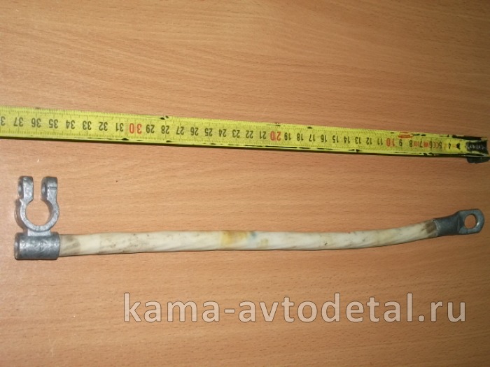 провод АКБ 35см клемма АКБ/болт (стар.обр. "МИНУС") провод АКБ 35см клемма АКБ/болт (стар.обр. "МИНУС")