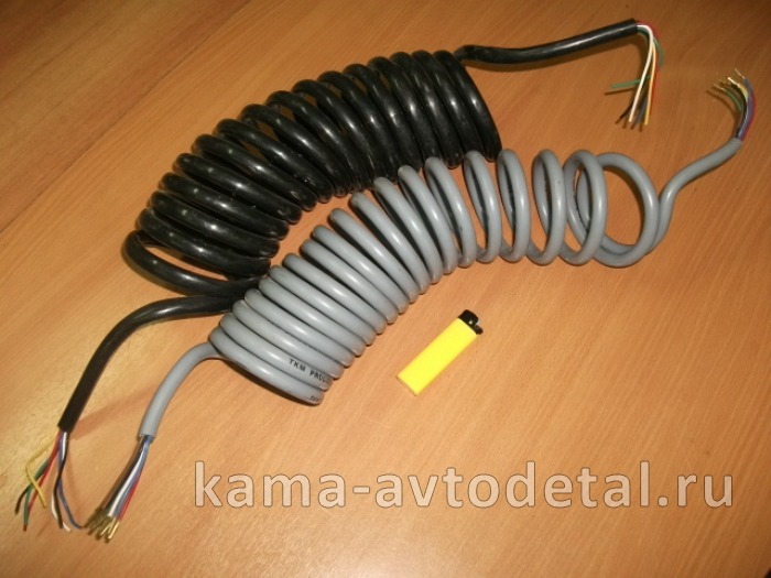 провод прицепа СПИРАЛЬный БЕЗ вилок 7,5 м. (эконом) 7,5 провод прицепа СПИРАЛЬный БЕЗ вилок 7,5 м. (эконом) 7,5