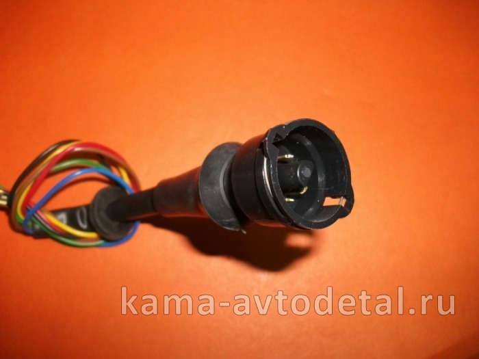 разъем на задние фонари ЕВРО круглый "ГНЕЗДО" (клеммы "папа") от фонаря (с защелкой, с проводами СЦАЗ-2-6В