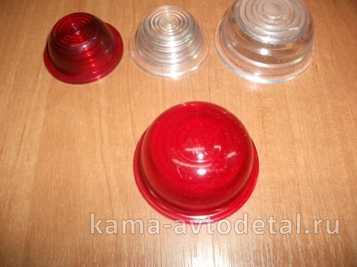 рассеиватель габаритного фонаря (на РОГА) Е-102 красный БОЛЬШОЙ Р-ФГ-1-17.3716-11