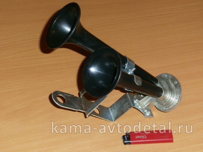 сигнал воздушный 5320-3721410 (ст.обр.2 рожка, пластм.черный) 457-3742049 457-3742049