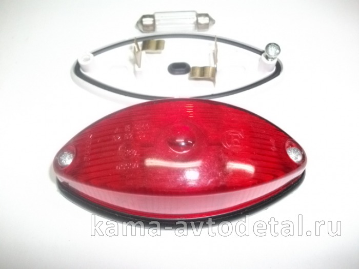 фонарь габаритный боковой ГФ-2 К-04 красный б/л 