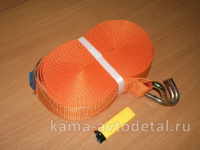 стяжка груза РЕМЕНЬ ГОЛЫЙ 12м 2,5-5т. ( ширина 50мм, рыжий) 
