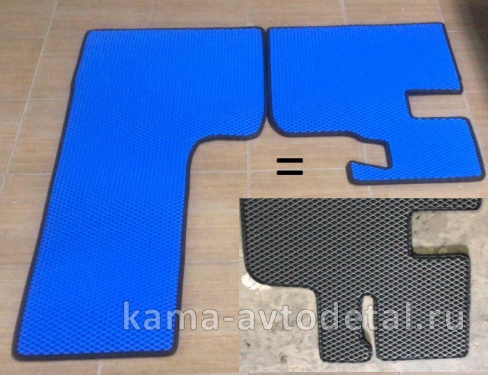 коврики на а/м КамА ЕВРО к-т 2 шт. "EVA" (мех. педаль) 