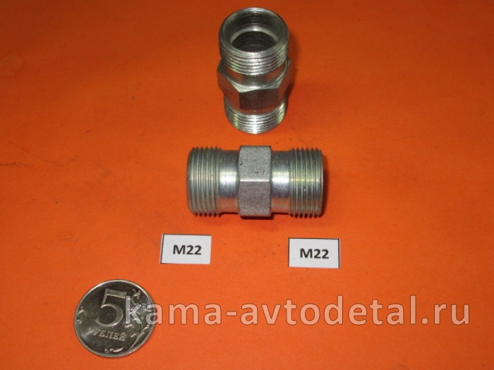 51.переходник- штуцер М22х22 на тр.Д16 (853970) 53205-3506452 853970