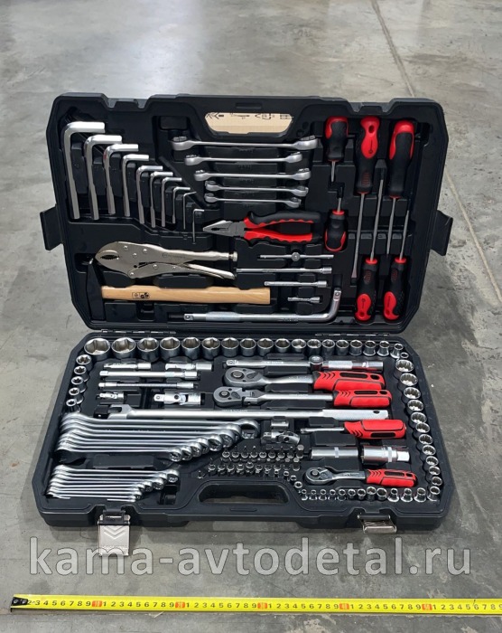 набор инструментов в пластм. боксе (FORCEKRAFT/BAUM) 142 пр. 1/4", 3/8", 1/2"(41421-5) 41421-5фк