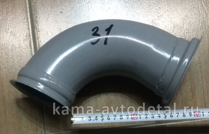 труба приемная - УГОЛ от турбины Е-4 "хомуты" (-31 "эконом") 6520-1203008(09)-31 6520-1203008-31э