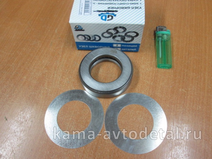 подшипник опорный шкворня КамАЗ ЕВРО/Ст.обр. из 3-х (шариковый подшипник) 