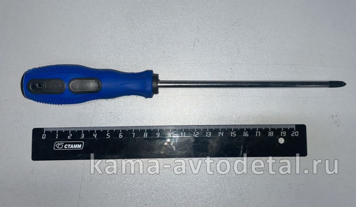 отвертка крестовая, Anti-Slip, Ph2 х 150 мм, CrV, двухкомп. рукоятка (11780/651215) 11780