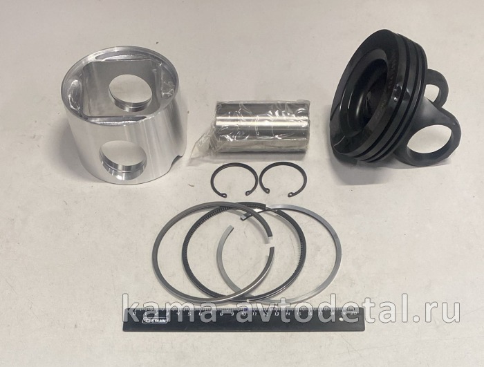 поршень КАММИНС "Разборный из 2" в сб. (кольца, палец, стопор) 4089944 (4955299, 4941395) QSL, ISLe, 4089944