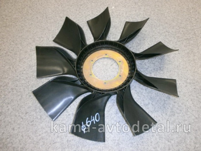 крыльчатка вентилятора Д640 "21-300" (ПЛОСКАЯ ступица) загнут.лопасти, Без обечайки (Cummins) 21-300
