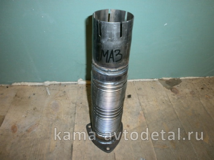 металлорукав МАЗ ТУРБО 5337-1203012-71/50 НЕРЖАВЕЙКА СИЛЬФОН г.УФА (флянец 3 отверст/ под хомут)М7 5337-1203012-71