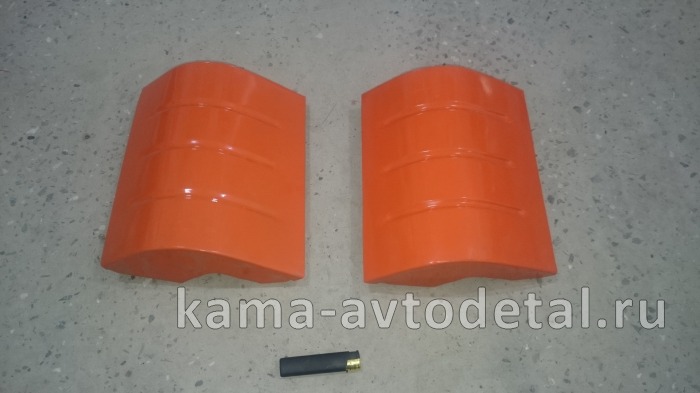 панель кабины-Угловая НАРУЖ. часть ст/обр (короткая-ветровик) Рыжая (ком-кт прав+лев) "СОВОК" 