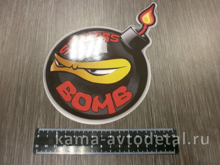 наклейка "СМАЙЛИК BOMB" (13,5х20 см) 