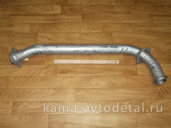 труба глушителя стар.обр. (Д=60мм) 5320-1203011 левая КОРОТКАЯ (стандарт) (5320-011) 5320-1203011